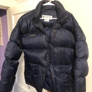Navy blue Columbia puffer jacket